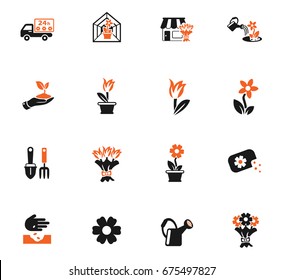 flowers web icons for user interface design