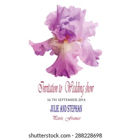 Flowers wedding Invitation Vector