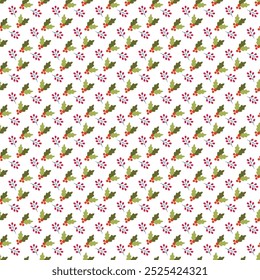 Flowers In The Winter Dress Seamless Vector Pattern Design