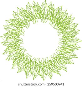 flowers wreath berries decoration vector