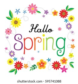 Flowers wreath for spring