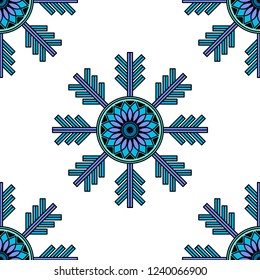 Flower-shaped mandala, black and white pattern. Can be used for greeting card, phone case print, etc. Hand drawn background, vector isolated on white. EPS10
