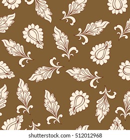 Flowery background. Seamless pattern with flowers. Country style, rustic, boho, hippie. 
