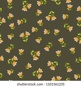 Flowery bright pattern in small-scale flowers. Calico millefleurs. Floral seamless background for textile or book covers, manufacturing, wallpapers, print, gift wrap and scrapbooking.