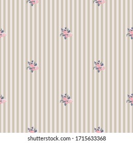 Flowery bright pattern in small-scale flowers. Calico millefleurs. Floral seamless background for textile or book covers, manufacturing, wallpapers, print, gift wrap and scrapbooking.