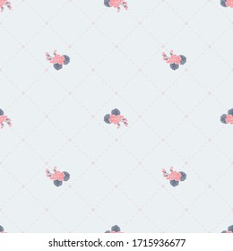 Flowery bright pattern in small-scale flowers. Calico millefleurs. Floral seamless background for textile or book covers, manufacturing, wallpapers, print, gift wrap and scrapbooking.