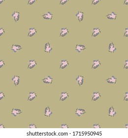 Blumenmuster in kleinen Blumen. Calico Millefleurs. Blumen nahtloser Hintergrund für Textil- oder Buchumschläge, Herstellung, Bildschirmhintergrund, Druck, Geschenkverpackung und Scrapbooking.