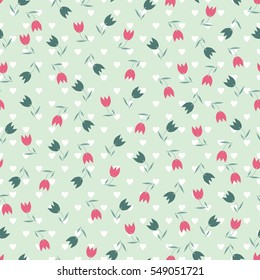 Flowery bright pattern in small-scale flowers. Calico millefleurs. Floral seamless background for textile or book covers, manufacturing, wallpapers, print, gift wrap and scrapbooking.