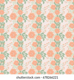 Flowery bright pattern in small-scale flowers. Calico millefleurs. Floral seamless striped background for textile or book covers, manufacturing, wallpapers, print, gift wrap and scrapbooking.