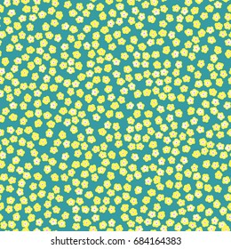 Flowery bright pattern in small-scale flowers. Calico millefleurs. Floral seamless background for textile or book covers, manufacturing, wallpapers, print, gift wrap and scrapbooking.
