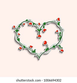 Flowery Bush in the shape of a heart