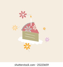 flowery cake design