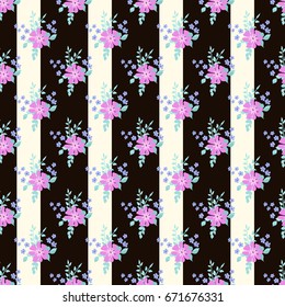 Flowery delicate pattern in small-scale flowers. Calico millefleurs. Floral seamless background for textile, surface, fabric, wallpapers, print, gift wrap and scrapbooking, decoupage.