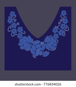 flowery embroidery design.for women's wear