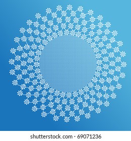 Flowery lace white circle