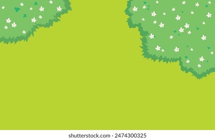 Flowery meadow background illustration frame