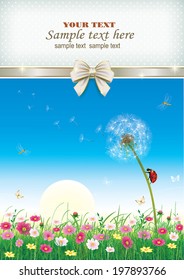 Flowery meadow with daisies