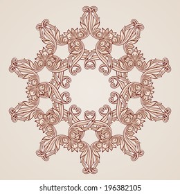 Flowery pattern in pastel rose pink shades