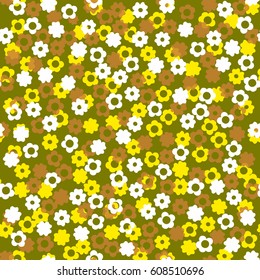 Flowery pattern. Seamless floral background for wrapping, textile, wallpaper. Summer print.