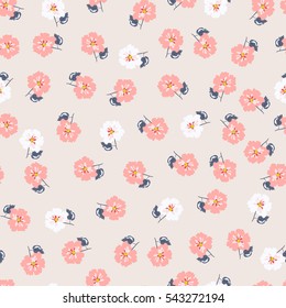 Flowery pattern in small-scale flowers. Liberty style millefleurs. Floral seamless background for textile, dress, book covers, manufacturing, wallpapers, print, gift wrap and scrapbooking.
