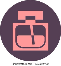 Perfume de flores, ilustración de iconos, vector sobre fondo blanco