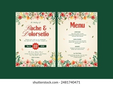 Flowerys Wedding Party Invitation Card