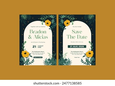 Flowes Wedding Invitation Template**_ is clean, modern, simply style, and moreover it’s friendly use. It’s Quick And Easy to use to save your time.