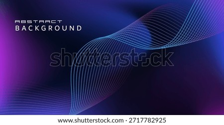 A flowing abstract background with multiple curved lines crisscrossing the center of the image. The atmosphere is luxurious and modern, using a gradient of blue, pink, and purple against a deep black background.
