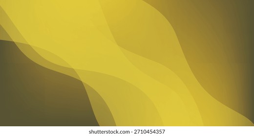 Un diseño abstracto fluido que presenta líneas onduladas superpuestas en amarillo y oro con un efecto degradado.