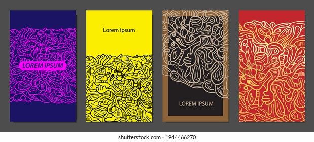 Flowing abstract doodle in many color as a modern template for the design of fashionable abstract covers, banners, posters, booklets.