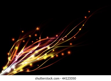 Flowing abstract fire light effect background. EPS10 file with transparency.