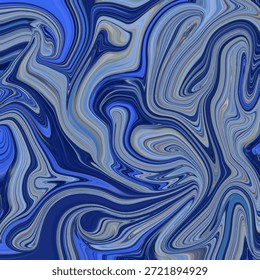 Flowing abstract, fluid, marble, blue, and swirl motion texture with smooth organic curves, perfect for artistic backgrounds, video loops, and creative branding.
