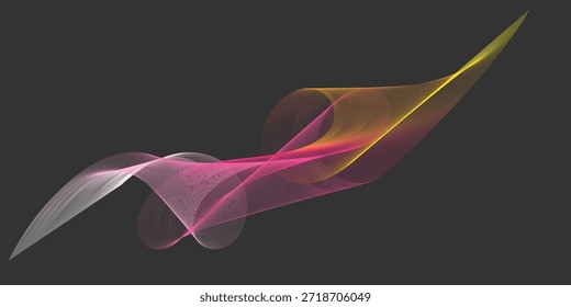 Líneas abstractas fluidas en colores vibrantes creando un arte visual moderno y etéreo