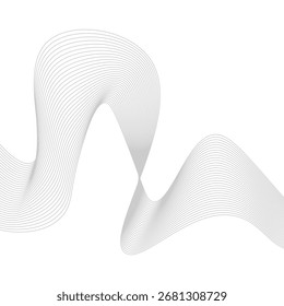 Flowing abstract wavy line background with gradient effect