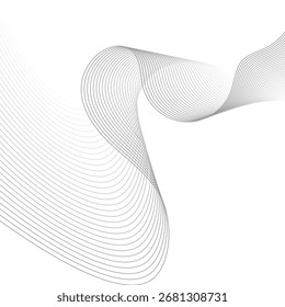 Fondo ondulado abstracto de la línea que fluye con efecto del gradiente