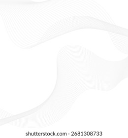 Flowing abstract wavy line background with gradient effect