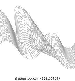 Plano de fundo de linha ondulada abstrata fluente com efeito de gradiente