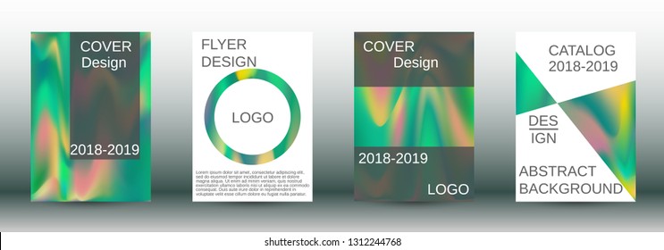 Flowing backgrounds as a modern template for design. Creative fluid backgrounds from current forms for the design of fashionable abstract covers, banners, posters, booklets. Vector illustration EPS 10