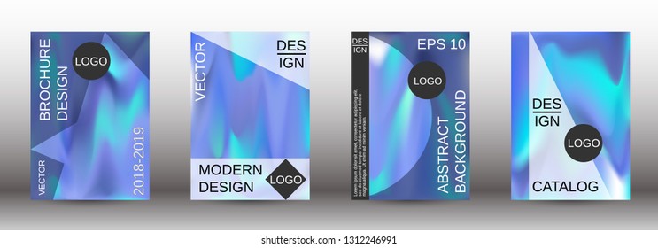 Flowing backgrounds as a modern template for design. Creative fluid backgrounds from current forms for the design of fashionable abstract covers, banners, posters, booklets. Vector illustration EPS 10