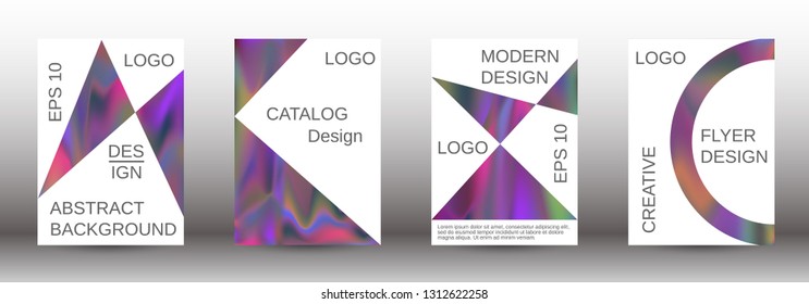 Flowing backgrounds as a modern template for design. Creative fluid backgrounds from current forms for the design of fashionable abstract covers, banners, posters, booklets. Vector illustration EPS 10