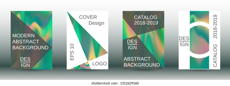 Flowing backgrounds as a modern template for design. Creative fluid backgrounds from current forms for the design of fashionable abstract covers, banners, posters, booklets. Vector illustration EPS 10