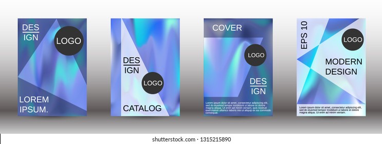 Flowing backgrounds as a modern template for design. Creative fluid backgrounds from current forms for the design of fashionable abstract covers, banners, posters, booklets. Vector illustration EPS 10