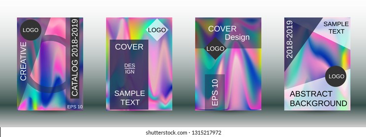 Flowing backgrounds as a modern template for design. Creative fluid backgrounds from current forms for the design of fashionable abstract covers, banners, posters, booklets. Vector illustration EPS 10
