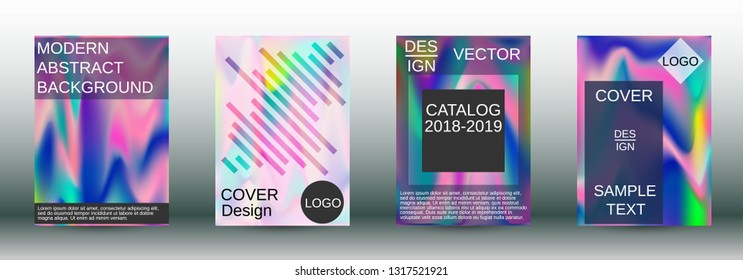 Flowing backgrounds as a modern template for design. Creative fluid backgrounds from current forms for the design of fashionable abstract covers, banners, posters, booklets. Vector illustration EPS 10