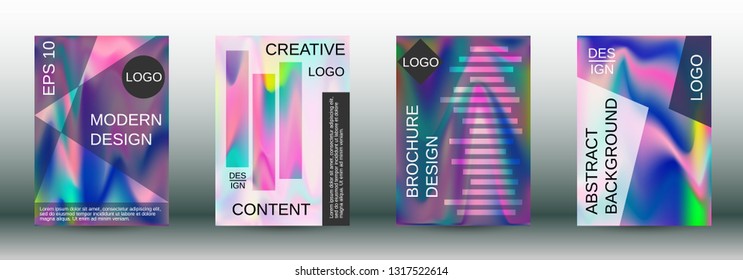 Flowing backgrounds as a modern template for design. Creative fluid backgrounds from current forms for the design of fashionable abstract covers, banners, posters, booklets. Vector illustration EPS 10