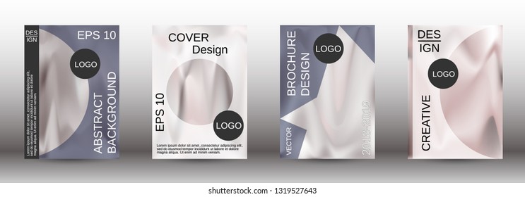 Flowing backgrounds as a modern template for design. Creative fluid backgrounds from current forms for the design of fashionable abstract covers, banners, posters, booklets. Vector illustration EPS 10