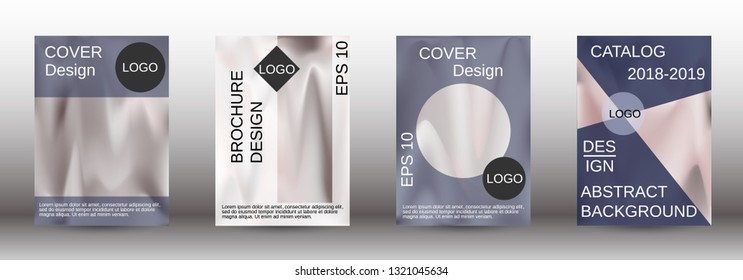 Flowing backgrounds as a modern template for design. Creative fluid backgrounds from current forms for the design of fashionable abstract covers, banners, posters, booklets. Vector illustration EPS 10