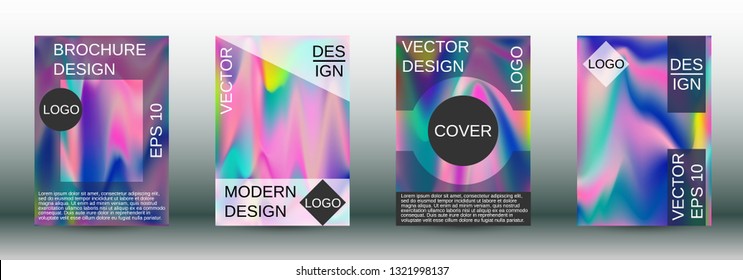 Flowing backgrounds as a modern template for design. Creative fluid backgrounds from current forms for the design of fashionable abstract covers, banners, posters, booklets. Vector illustration EPS 10