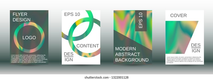 Flowing backgrounds as a modern template for design. Creative fluid backgrounds from current forms for the design of fashionable abstract covers, banners, posters, booklets. Vector illustration EPS 10
