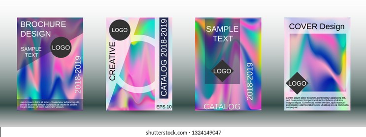 Flowing backgrounds as a modern template for design. Creative fluid backgrounds from current forms for the design of fashionable abstract covers, banners, posters, booklets. Vector illustration EPS 10